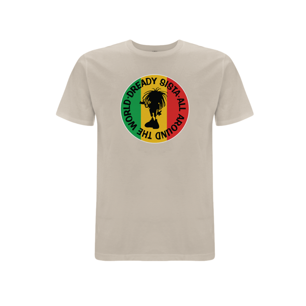 Dready Original : Sista Global Front Print T-shirt - Stone