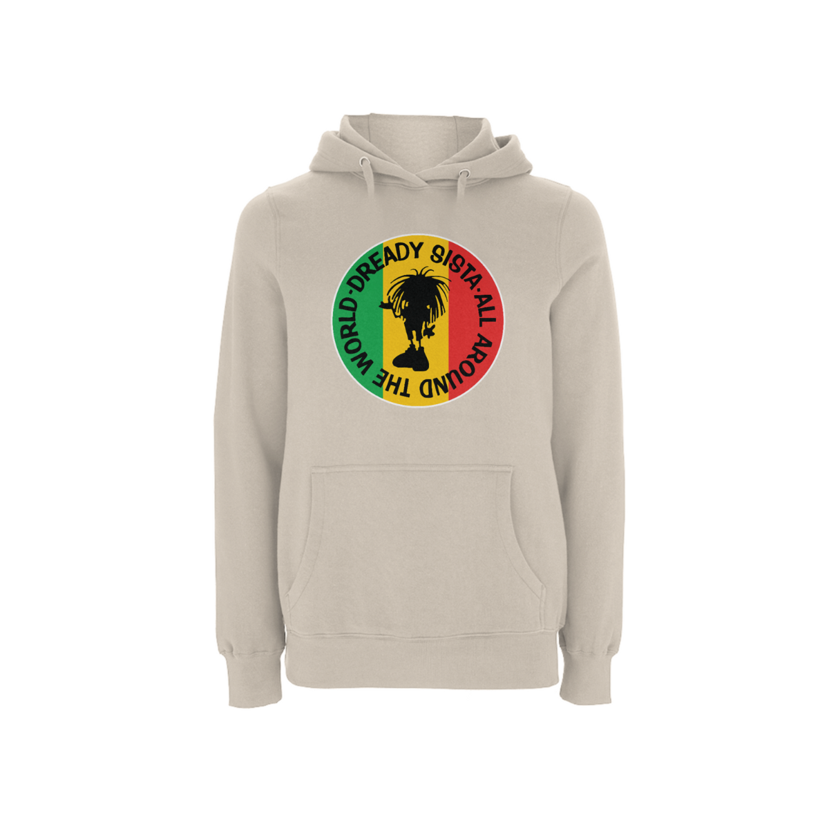 Dready Original : Sista Global Front Print Hood - Stone