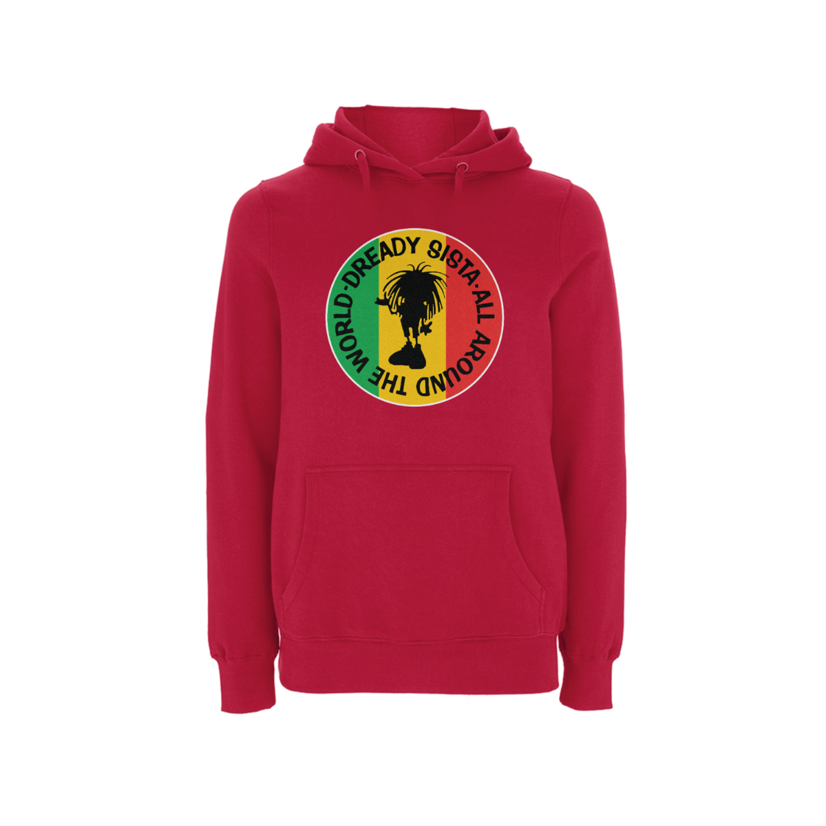 Dready Original : Sista Global Front Print Hood - Cherry Red