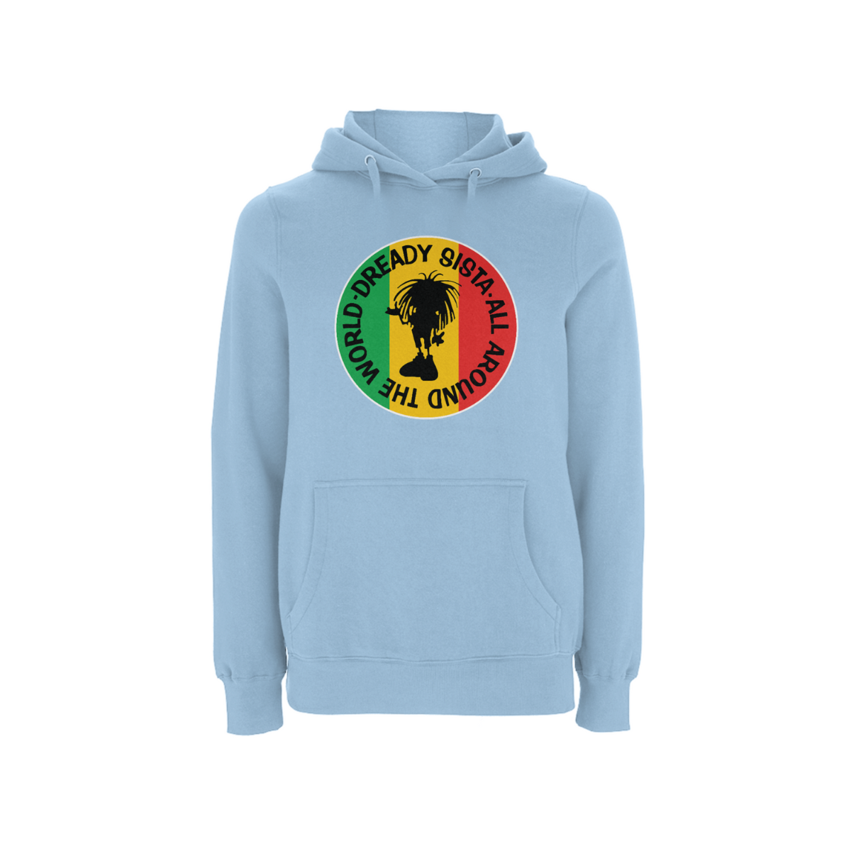 Dready Original : Sista Global Front Print Hood - Light Blue