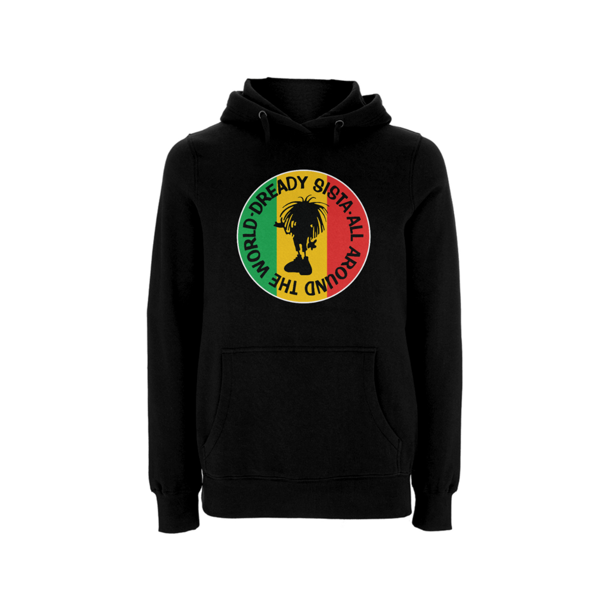 Dready Original : Sista Global Front Print Hood - Black