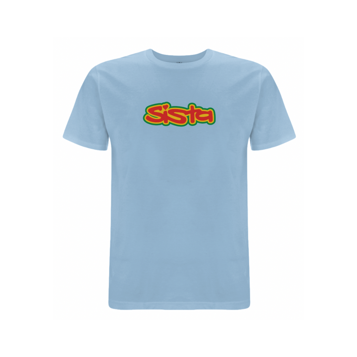 Dready Original : Sista Large logo front print t-shirt - Light Blue