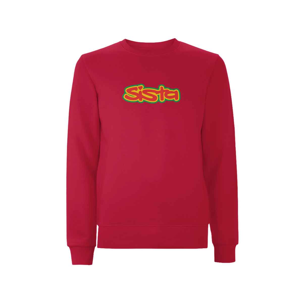 Dready Original : SISTA Large Front Logo Sweatshirt - Cherry Red