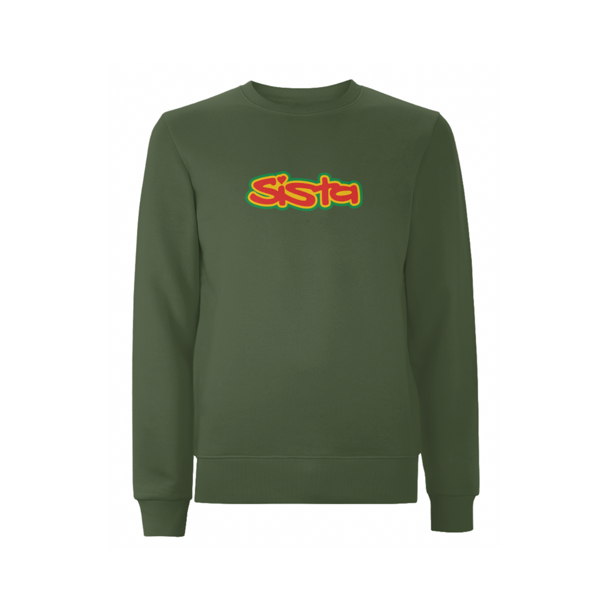 Dready Original : SISTA Large Front Logo Sweatshirt - Military Green