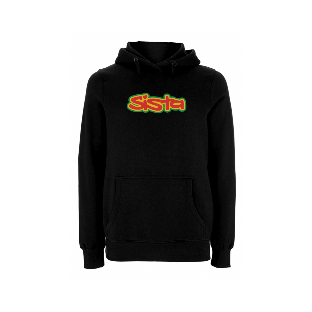 sista : Sista Large Logo Front Print Hood - Black