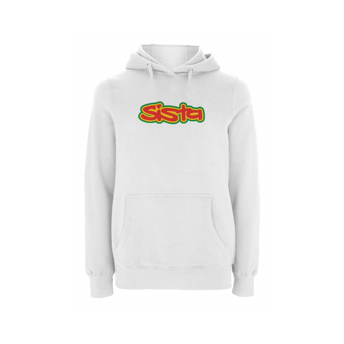 sista : Sista Large Logo Front Print Hood - White