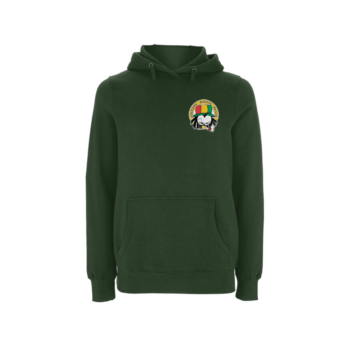 Dready Original : Dready 90s Crest Small Logo Hood - Forest Green