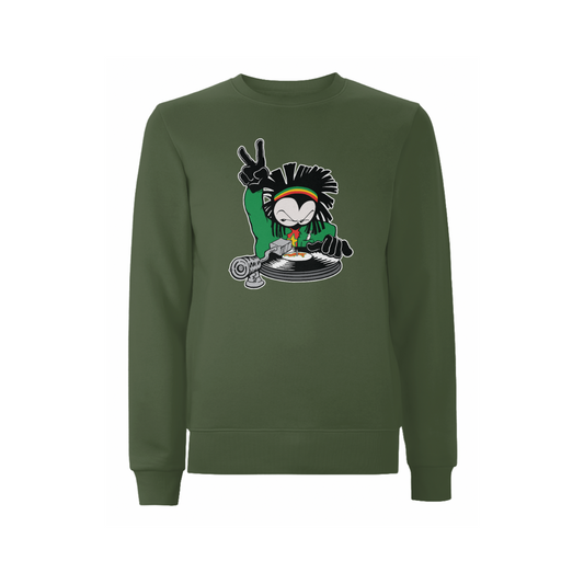 Dready Original : DREADY Two Time Front Print Sweatshirt - Military green