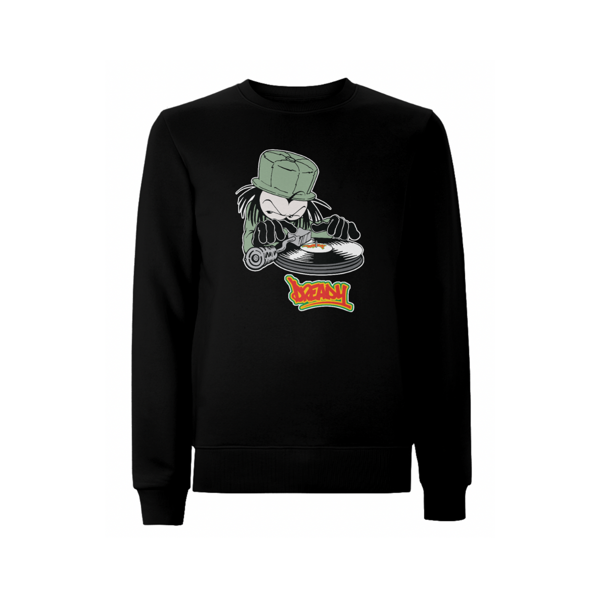 Dready Original : DJ DREADY Front Print Sweatshirt - Black