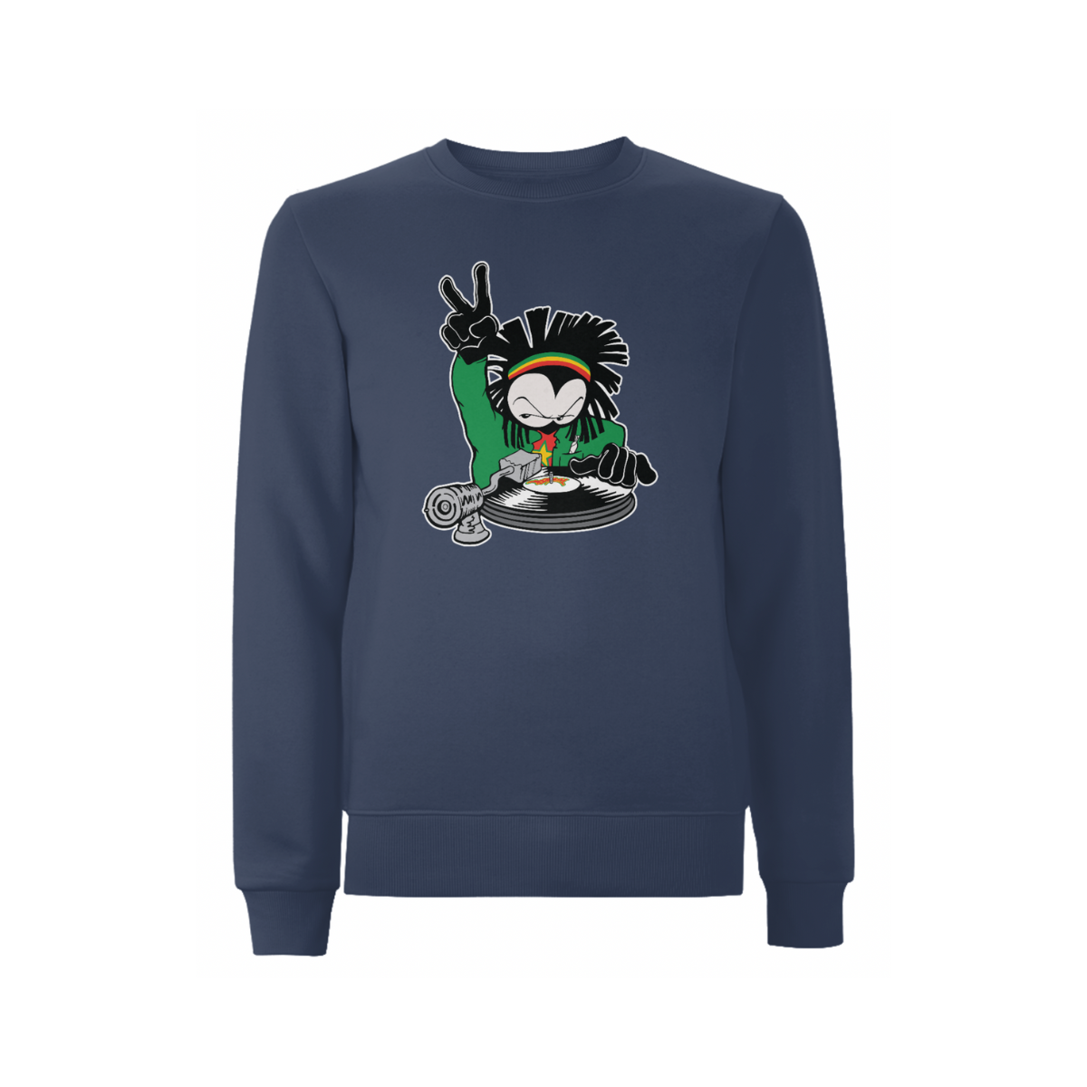 Dready Original : DREADY Two Time Front Print Sweatshirt - Navy