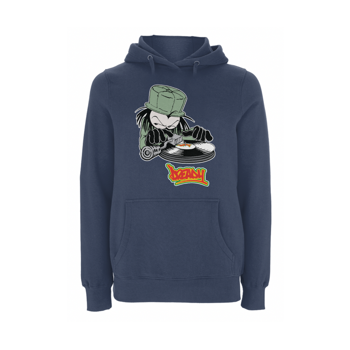 Dready Original : DJ DREADY Front Print Hood - Navy