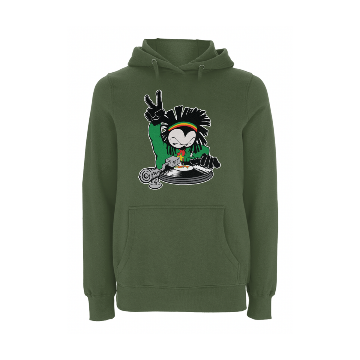 Dready Original : DREADY Two Time Front Print Hood - Military green