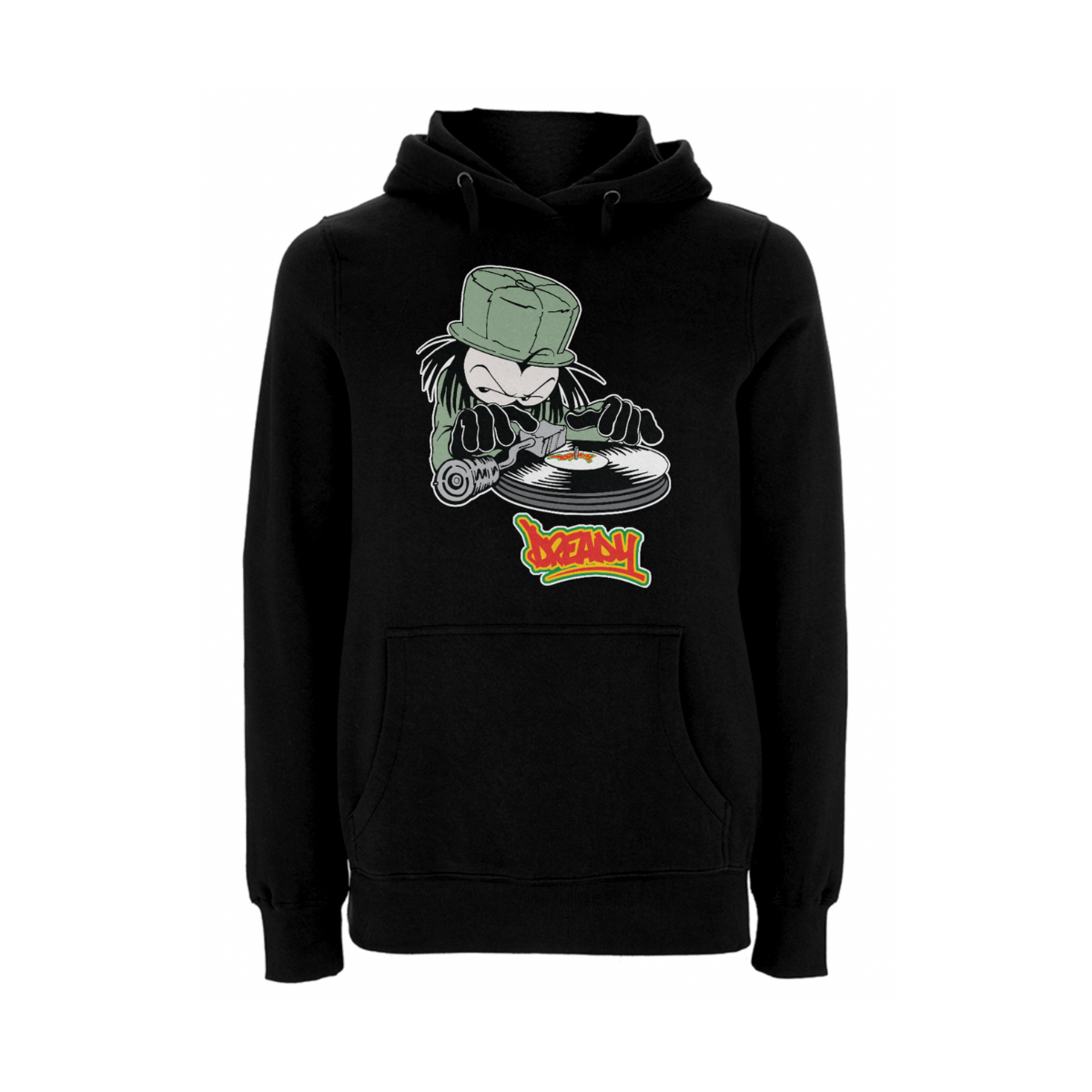 Dready Original : DJ DREADY Front Print Hood - Black