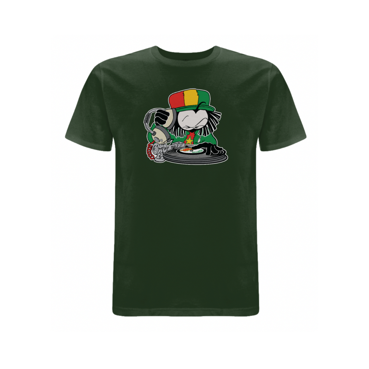 Dready Original : Dready Selecta Front Print T-Shirt - Forest Green