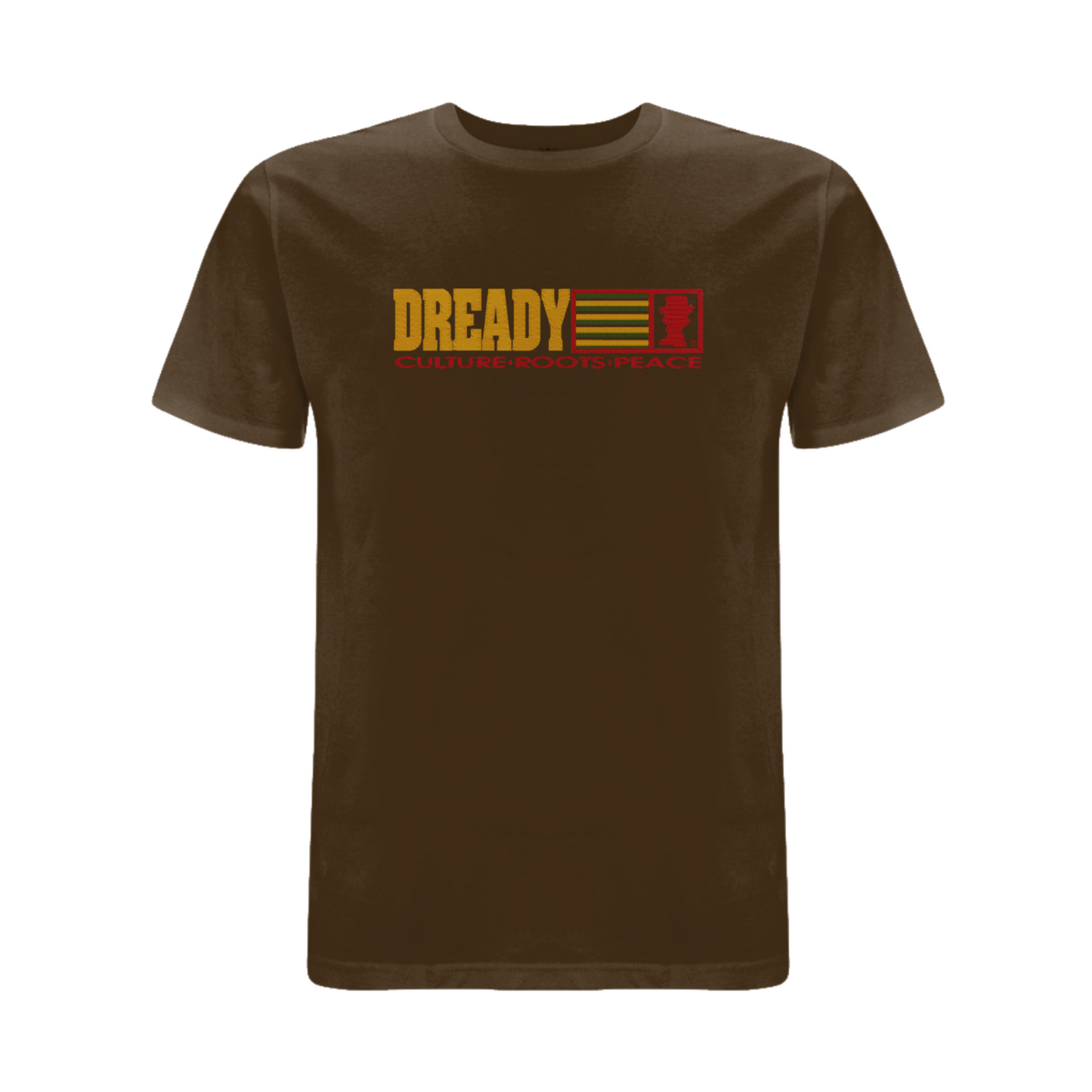 Dready Original : Dready Culture Embroidered T-Shirt - Chocolate brown