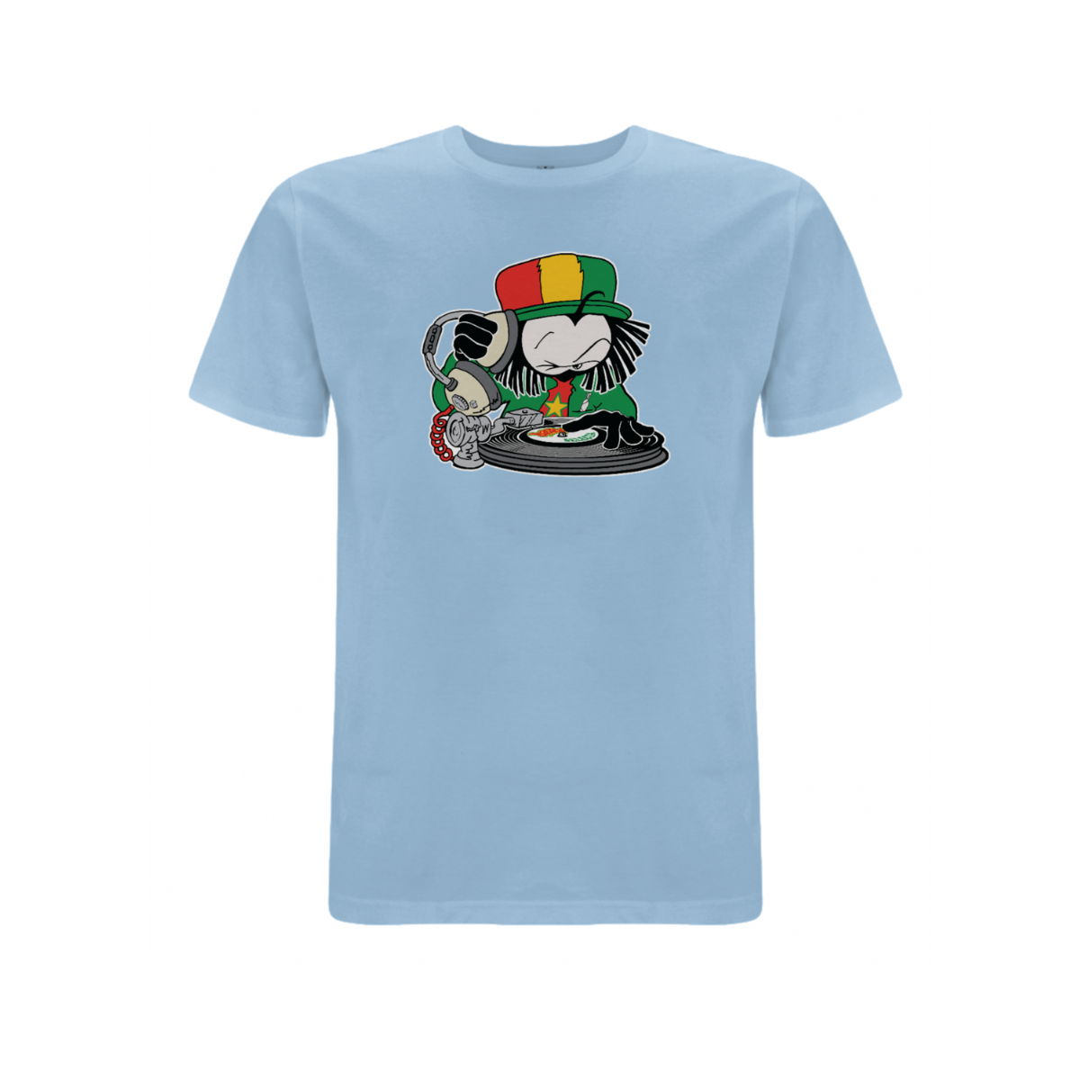 Dready Original : Dready Selecta Front Print T-Shirt - Sky Blue