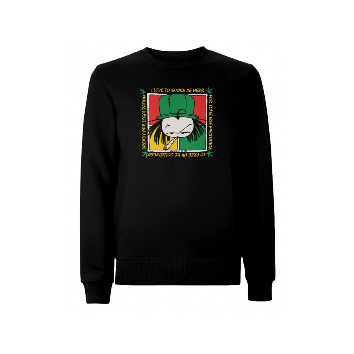 Dready Original : Dready 'Free de herb' sweatshirt - Black