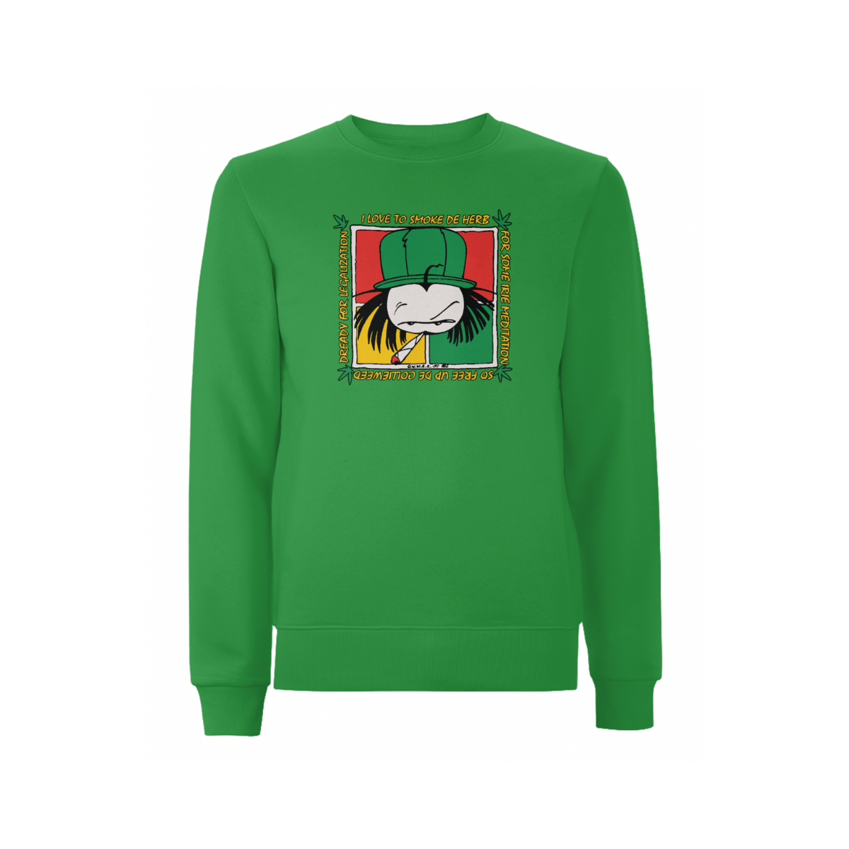 Dready Original : Dready 'Free de herb' sweatshirt - Green