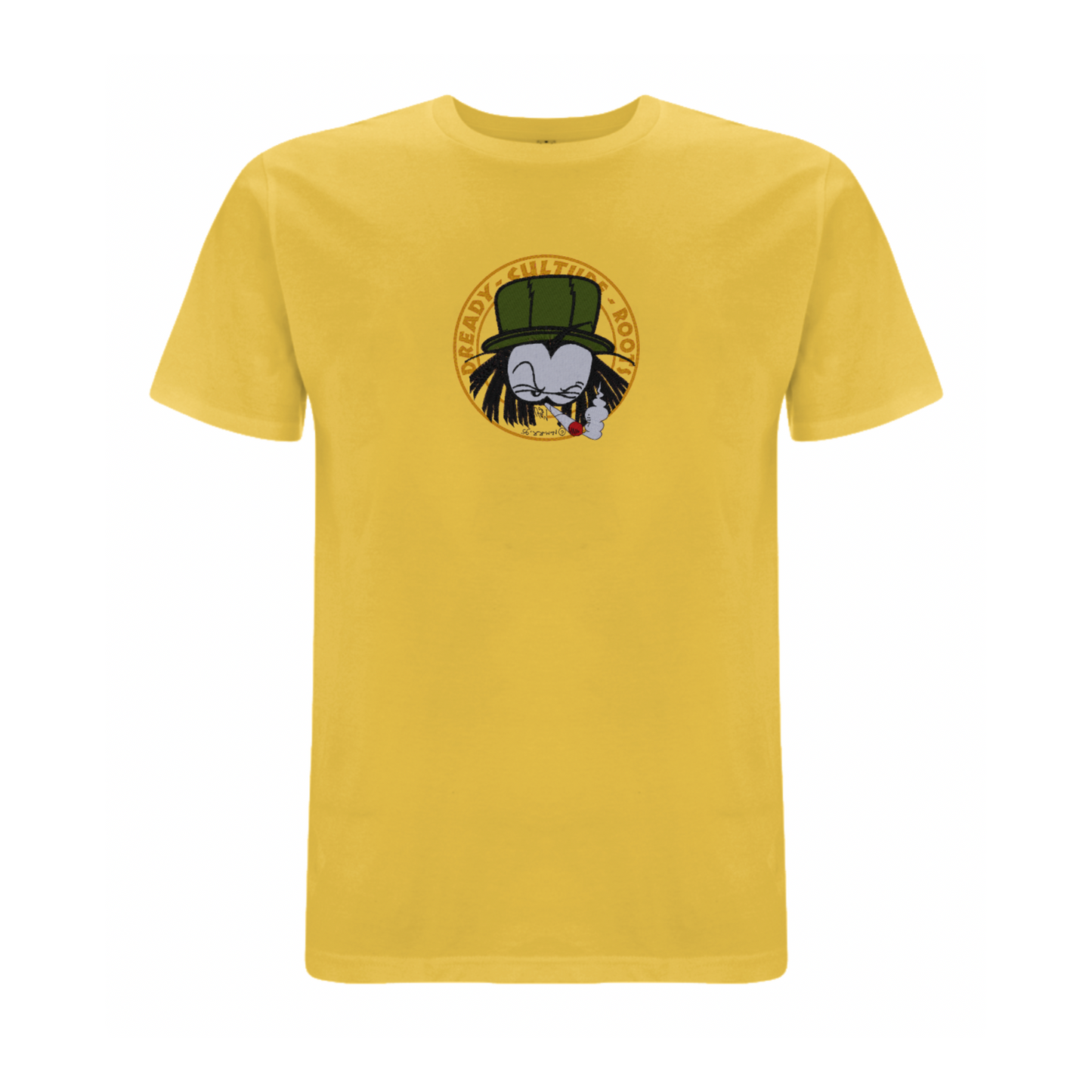 Dready Original : Dready Embroidered Old Skool T-Shirt - Yellow