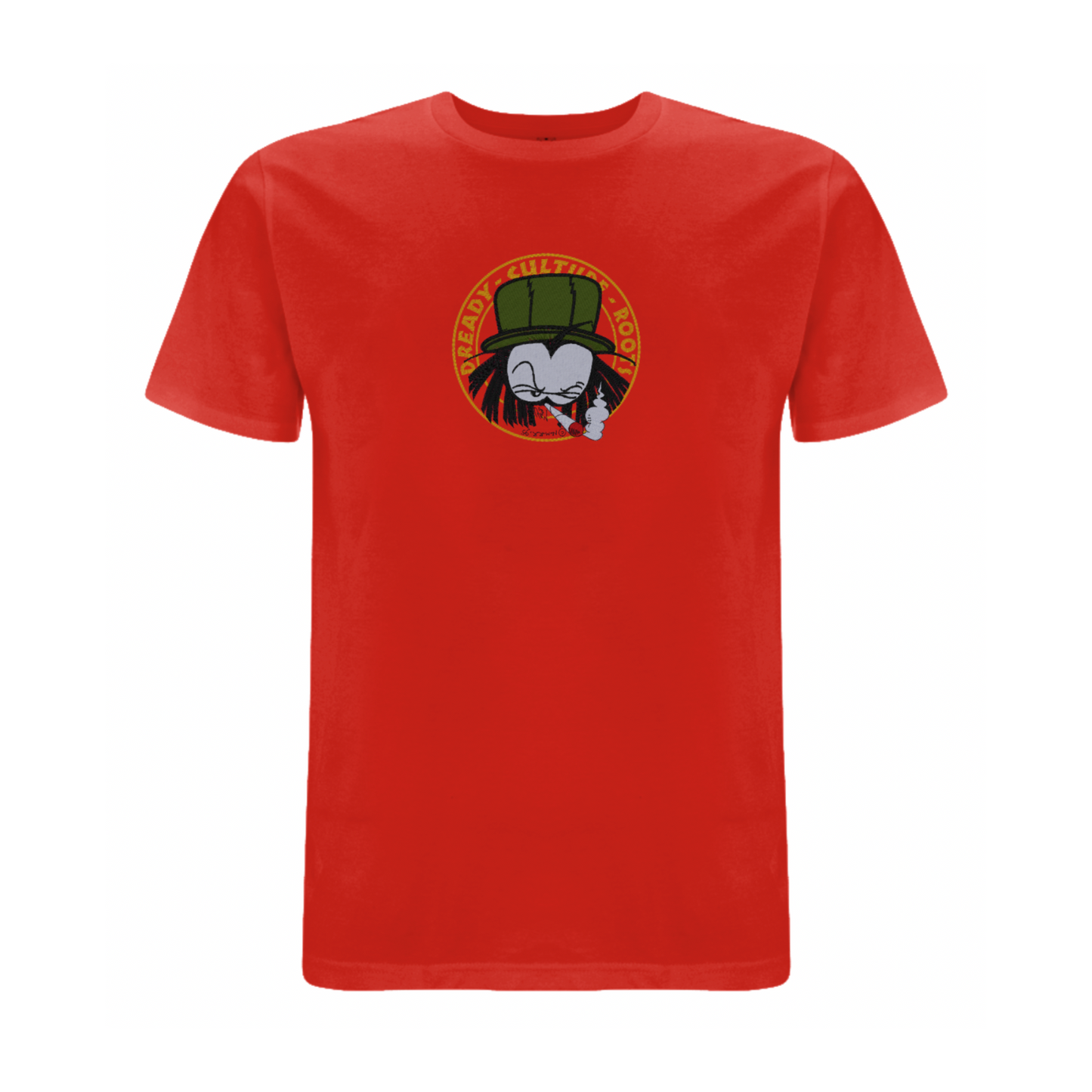 Dready Original : Dready Embroidered Old Skool T-Shirt - Red