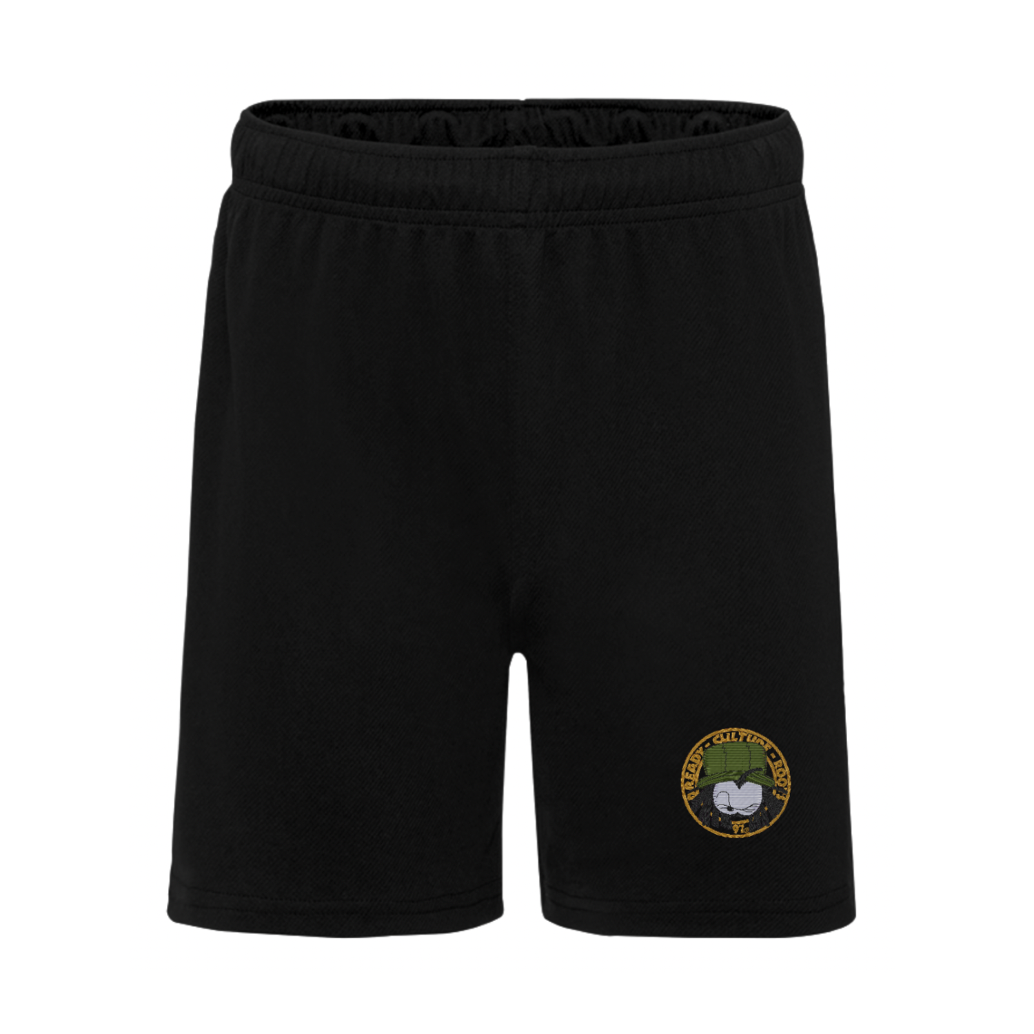 Dready Original : Dready OG '97 Embroidered Boarder Jogger Shorts - BLACK