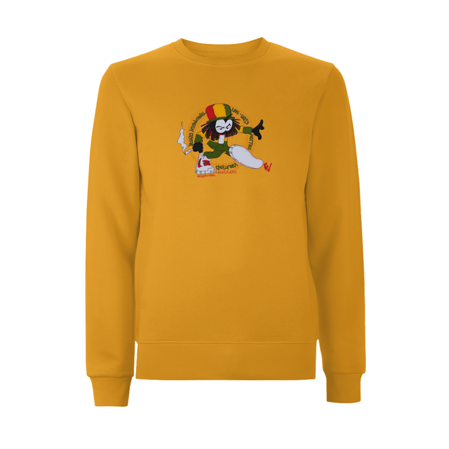 Dready Original : Dready Positive Vibrations Embroidered Sweatshirt - GOLD