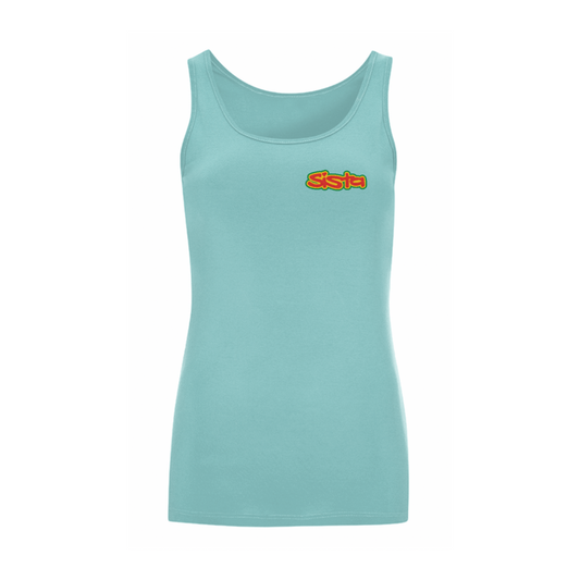 Dready Original : SISTA Front Logo Iconic Tank Top - Blue