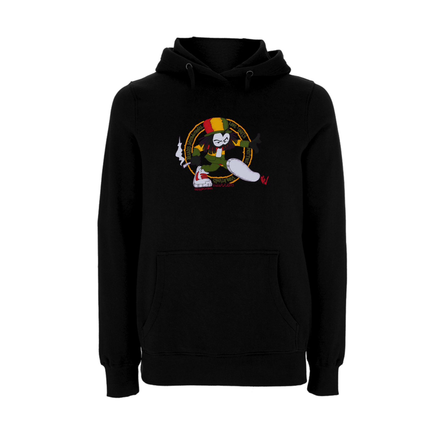 Dready Original : Dready positive vibrations Embroidered Hoody - BLACK