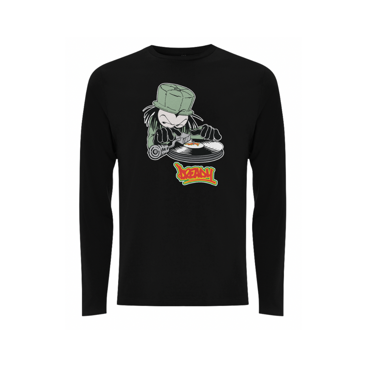 Dready Original : DJ DREADY Front Print Long Sleeve - Black