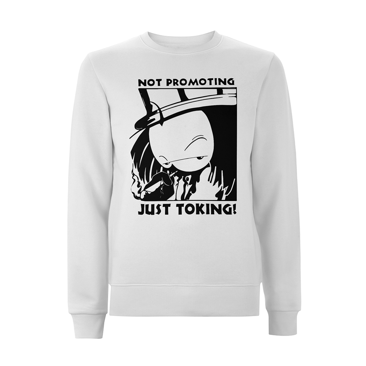 Dready Original : Dready Not Promoting Front Print Sweatshirt - White