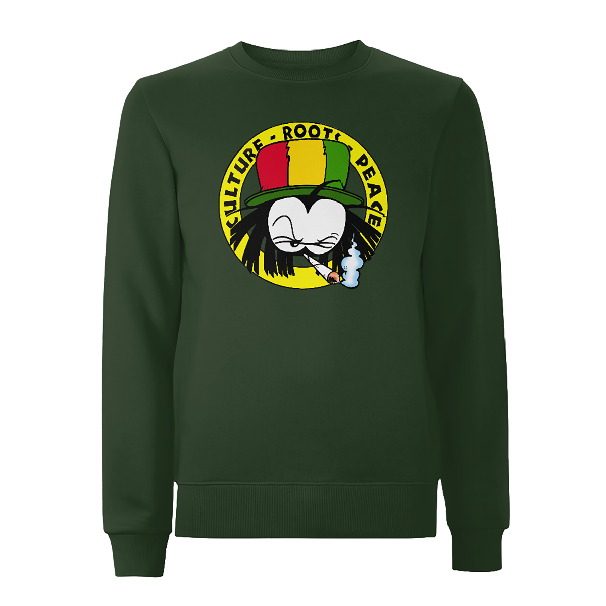 Dready Original : Dready 90s Crest Logo Front Print Sweatshirt - Forest Green