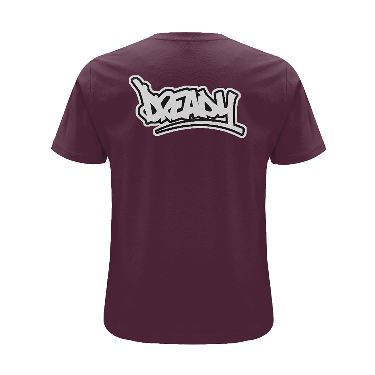 Dready Original : DREADY White font logo Back print only - Maroon