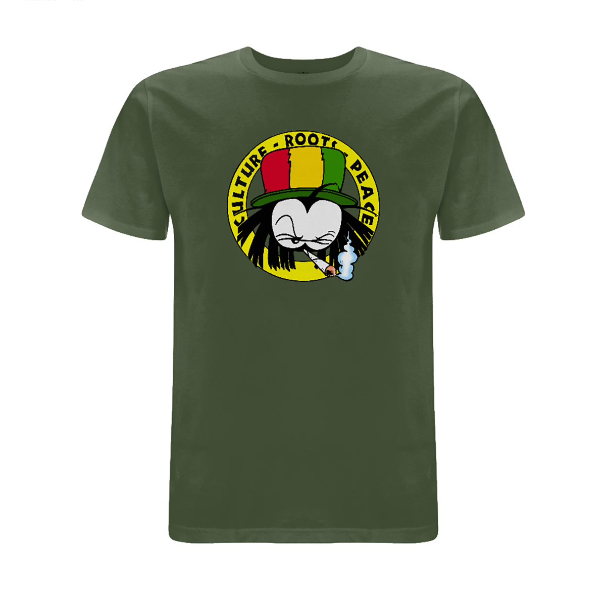 Dready Original : Dready 90s Crest Front Print T-Shirt - Military Green