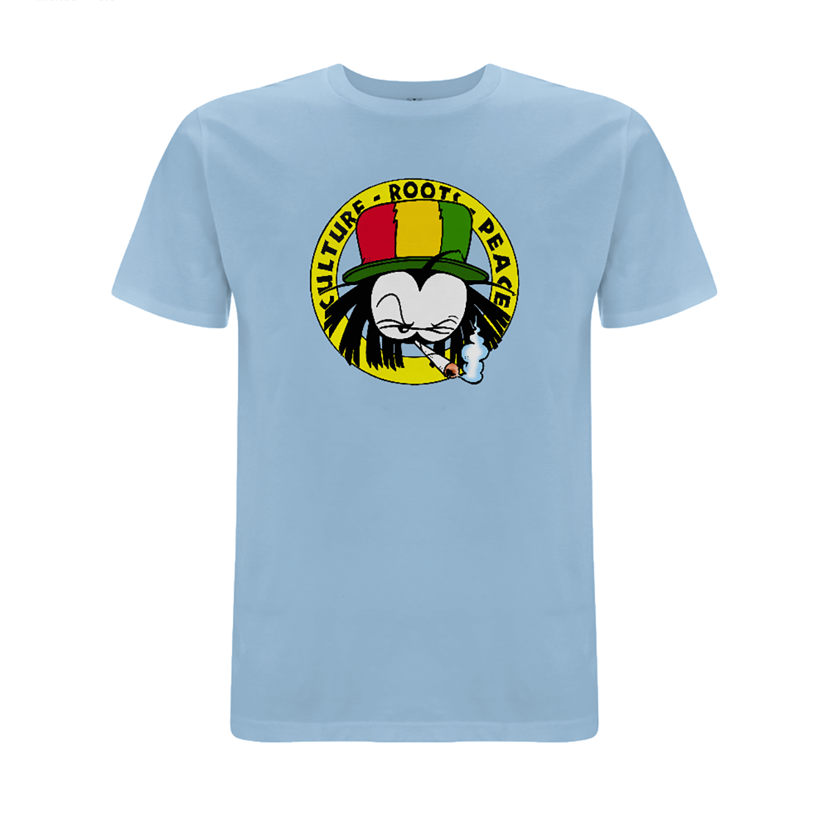 Dready Original : Dready 90s Crest Front Print T-Shirt - Light Blue