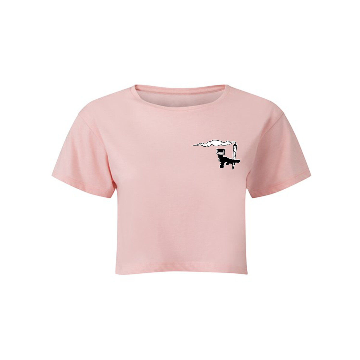 Dready Original : DREADY SISTA Women's Hand Front Printed Cropped T-shirt - Light Pink