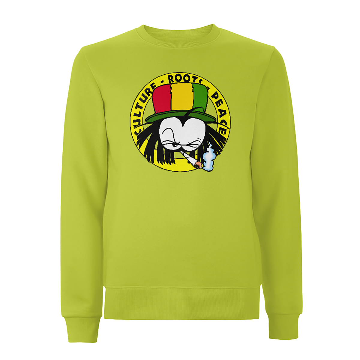 Dready Original : Dready 90s Crest Logo Front Print Sweatshirt - Safety Green