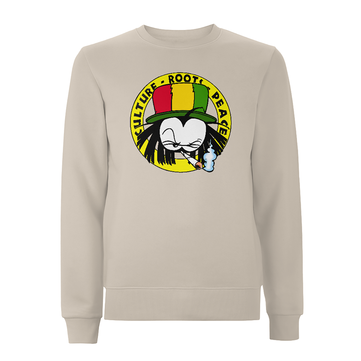 Dready Original : Dready 90s Crest Logo Front Print Sweatshirt - Sand