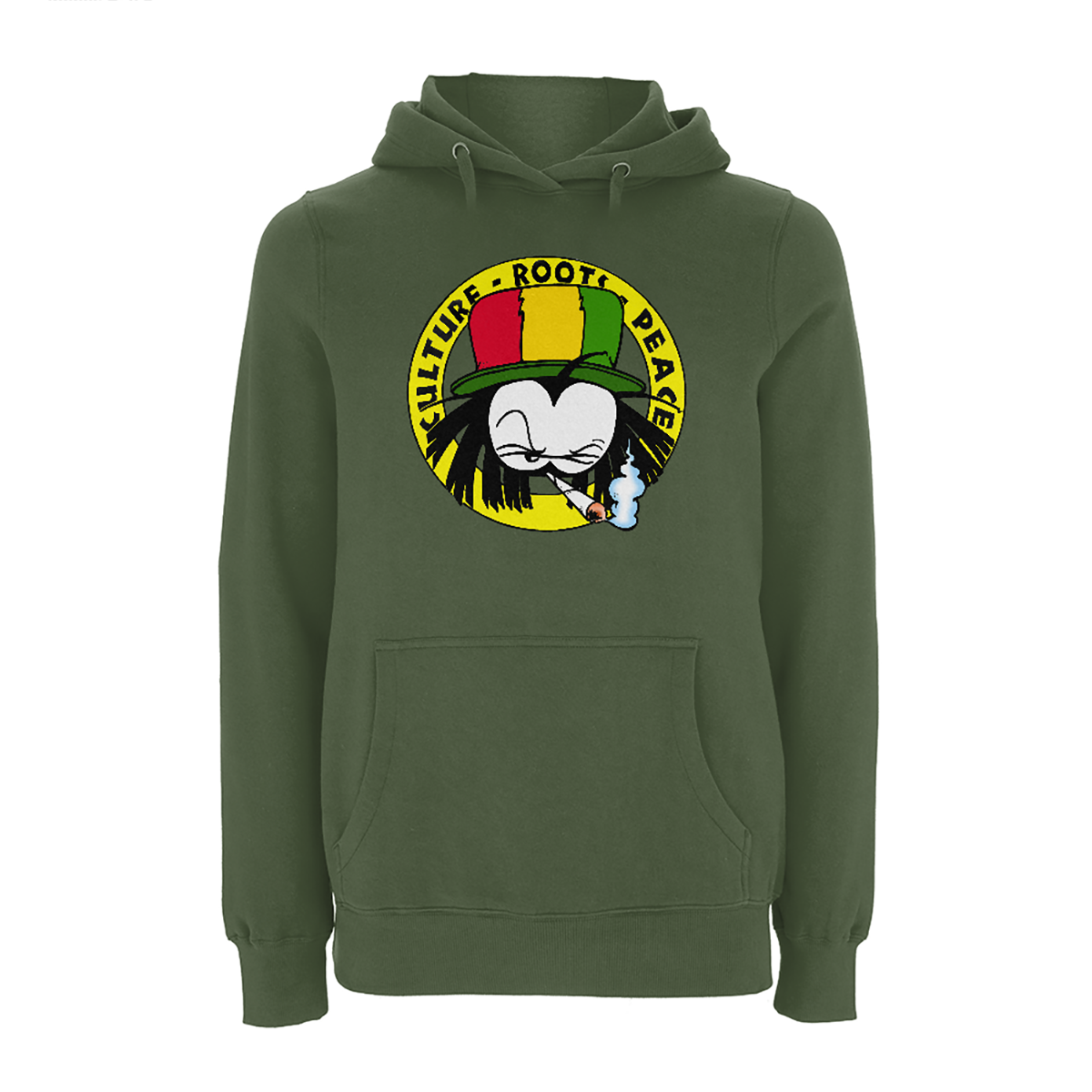 Dready Original : Dready 90s Crest Front Print Hood - Military green