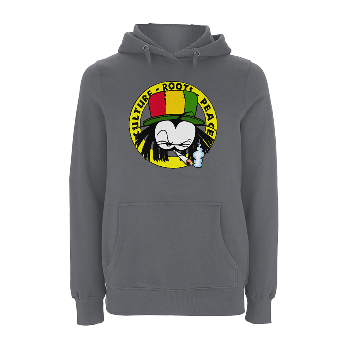 Dready Original : Dready 90s Crest Front Print Hood - Charcoal