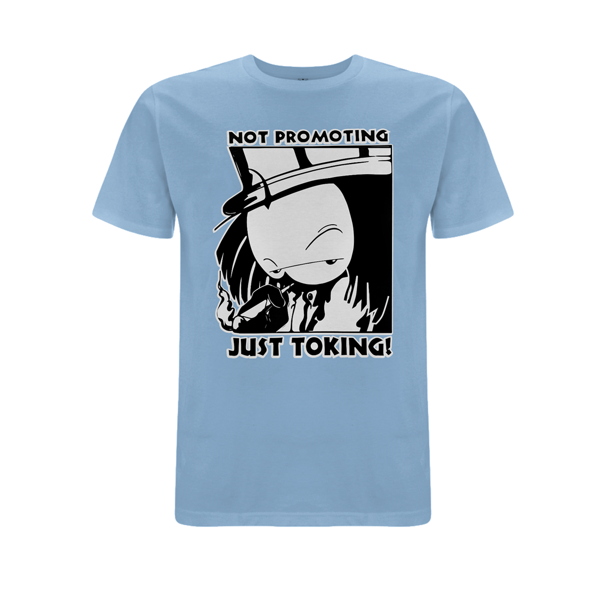 Dready Original : Dready Not Promoting Front print T- Shirt - Light Blue Zushi